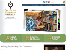 Tablet Screenshot of centervillewashingtonfoundation.org